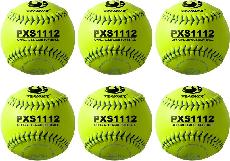 PHINIX Practice Fast-Pitch Softball Official Size and Weight Professional Quality 11" & 12" Options (COR .47 / Comp.375) - Image 1